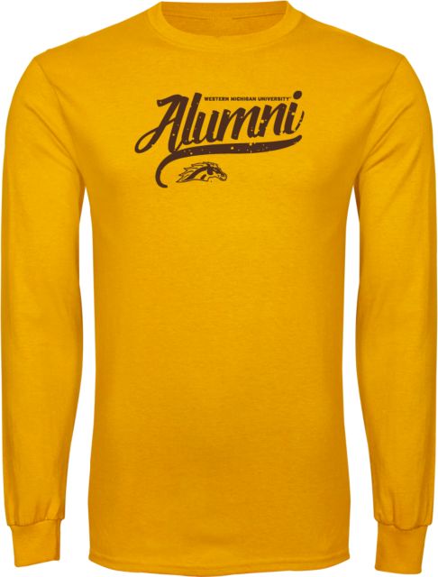 Western Michigan Long Sleeve T Shirt WMU Script Alumni - ONLINE ONLY